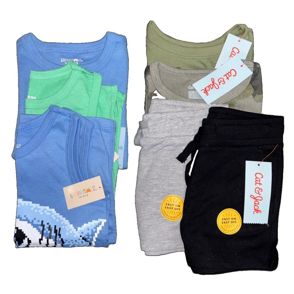 Cat & Jack Gara Boy’s Garanimal's 3T Summer Clothing Lot NWT Tanks Tees Shorts